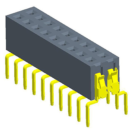 2.00mmFemale Header Dual Row Centipede Feet W5.0/6.0